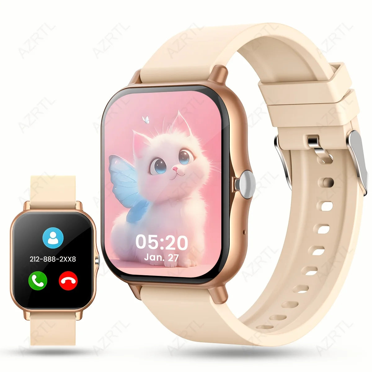 Stylish Fullscreen Touch Smartwatch Suita NotificationsCustomizable Watch FacesWith AnSmartphonesPerfect As A Holiday Gift