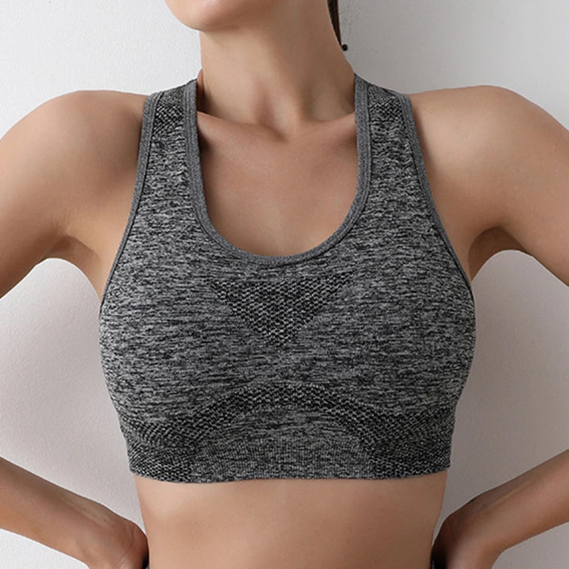 Sports Women Bras Yoga Top Vest High Shockproof Quick-drying Yoga Gym Running Fitness Underwear Ladies Seamless Sportswear