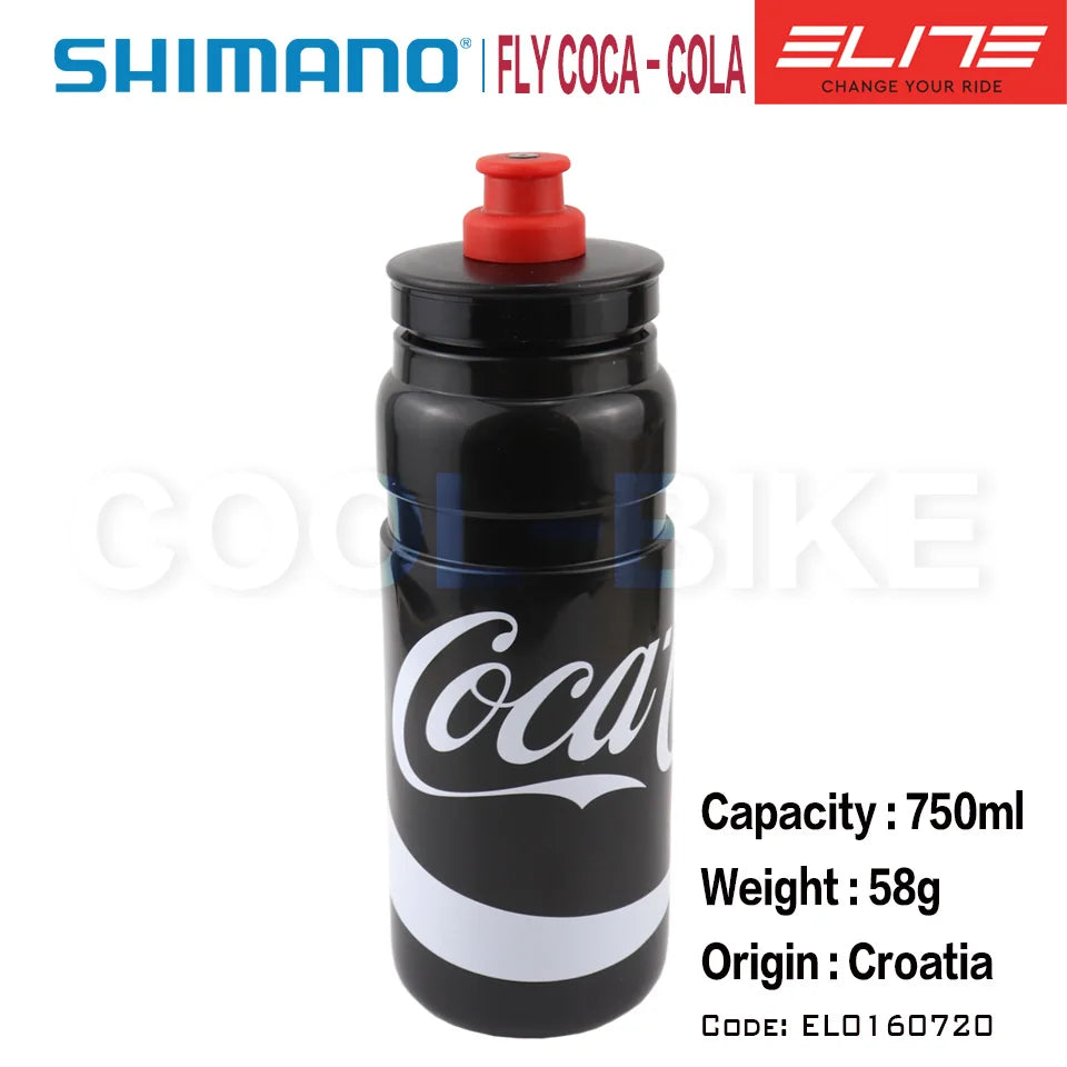Elite FLY TEAMS COCO-COLA Cycling Water Bottle 550ML 750ML Road Mountain Bike Kettle