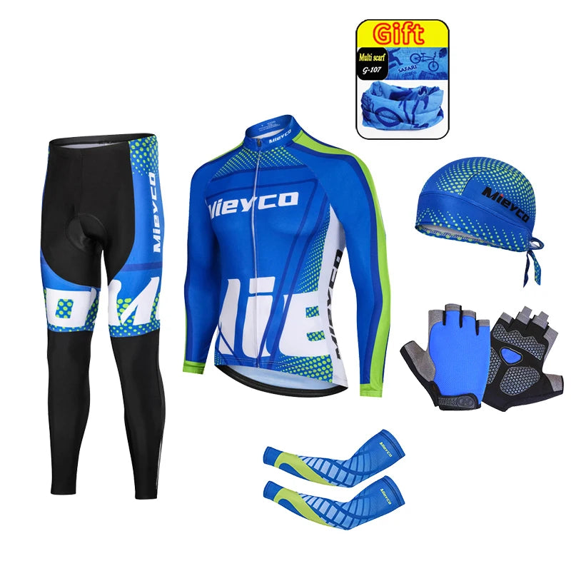 Pro Team Cycling Clothing Kit for Men, Racing Road Bike Clothes, MTB Uniform, Complete Bicycle Outfit, Skinsuit, 2025