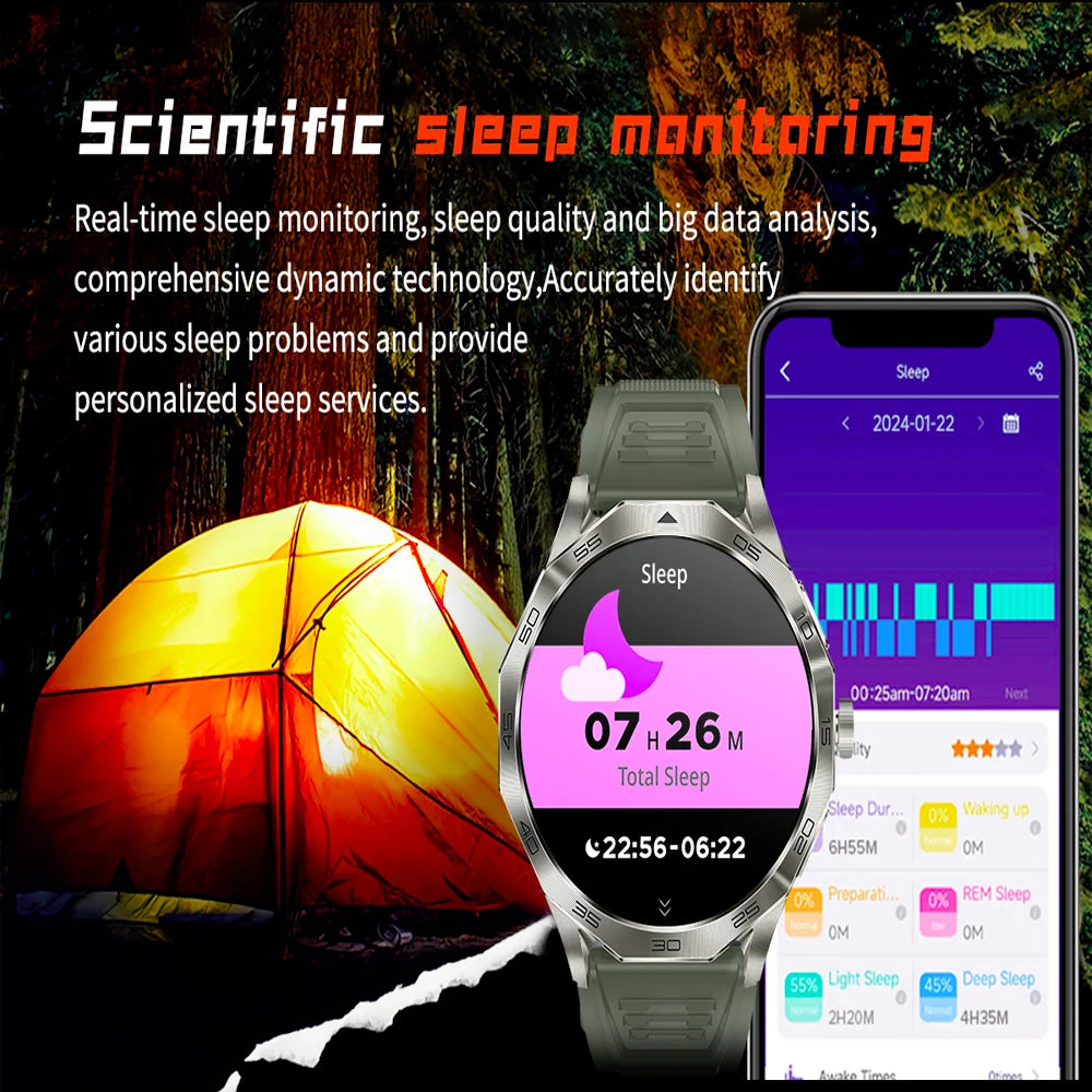 New Smart Watch Men Full Touch Screen GPS Bluetooth Call Flashlight Sports Activity Fitness Heart Rate Waterproof Smartwatch