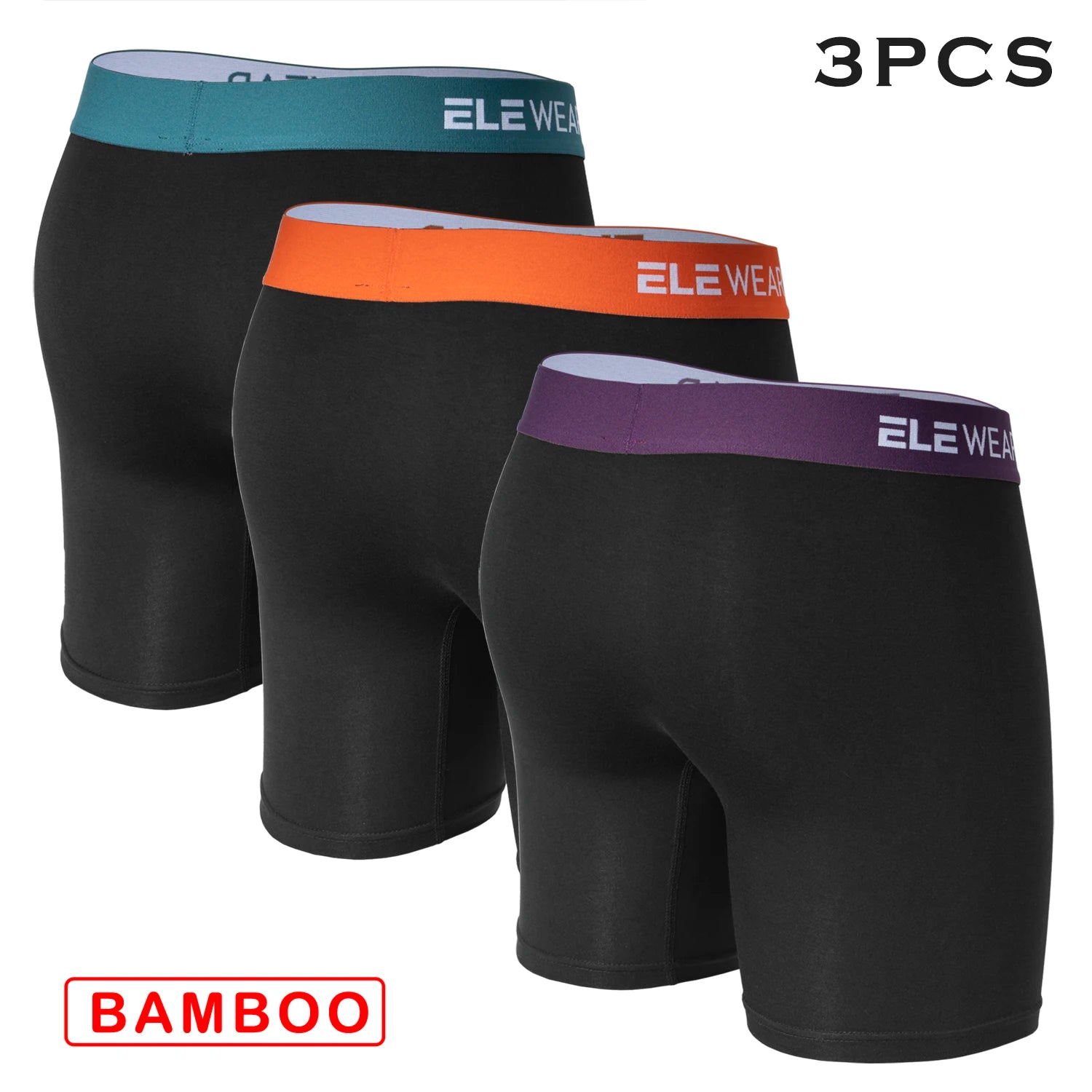 3 pcs Bamboo Men Underwear Boxers With Opening Breathable Boxershorts Men&