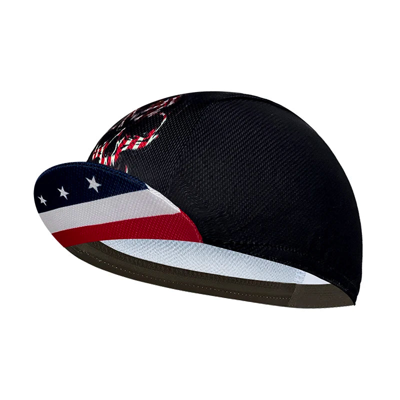 Classic cycling cap, multi-colored, flag, polyester sweat absorbent, neutral, popular