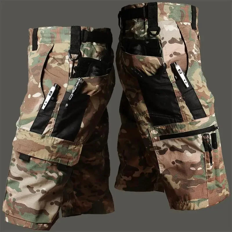 Military Green Outdoor Cargo Pant Men Tactical Shorts Summer Waterproof Urban Shorts Trekking Camping Multi Pocket Hiking Shorts