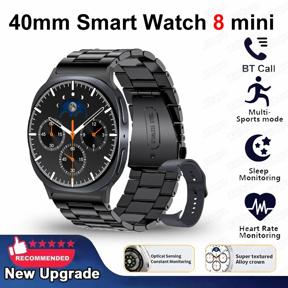 2026 New Watches 8 Mini GPS Track Smart Watch For Men Women Health Sport AMOLED Heart Rate Bluetooth Call Waterproof Smartwatch