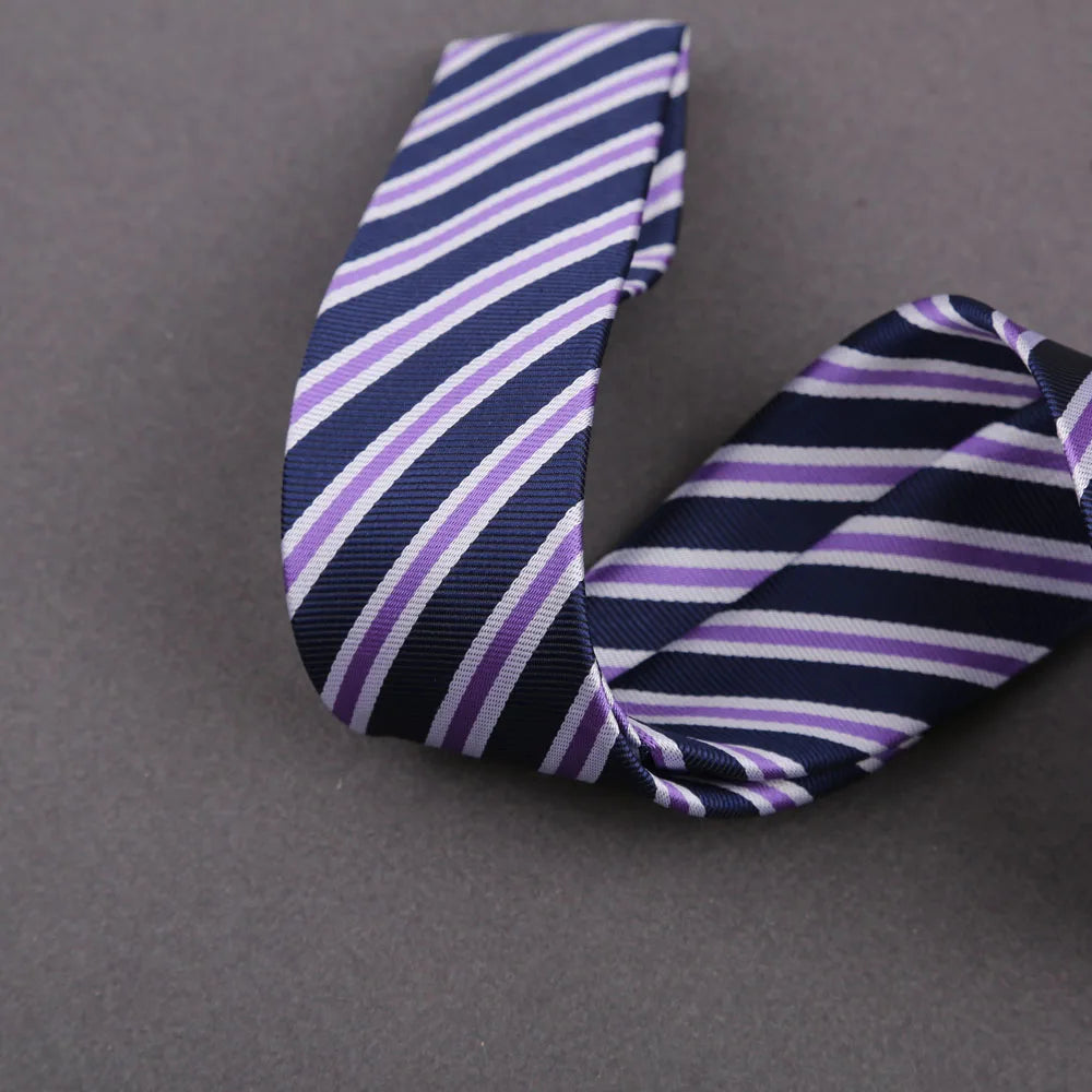 Man Thin Ties Striped Designer Necktie Men Business Formal Wedding Tie 8cm Blue Red Neck Ties Fashion Shirt Necktie Accessories