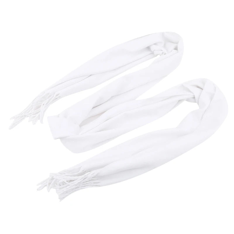 Tassel Scarfs Imitation Cashmere Men Solid Color Fashions Winter Warmth Windproof Thickened Elongated Scarf Women&