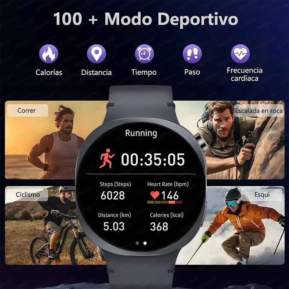 2026 New Watches 8 Mini GPS Track Smart Watch For Men Women Health Sport AMOLED Heart Rate Bluetooth Call Waterproof Smartwatch