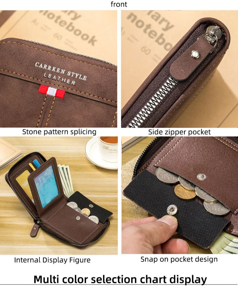 PU leather stitching men&