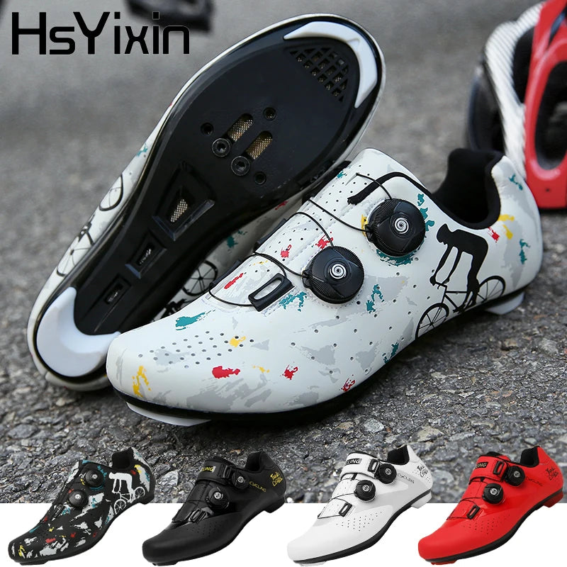 Professional Cycling Shoes Road Bike Men Racing Race Self-locking Speed Bike Sneakers Women Spd Non-slip Flat MTB Cycling Shoes