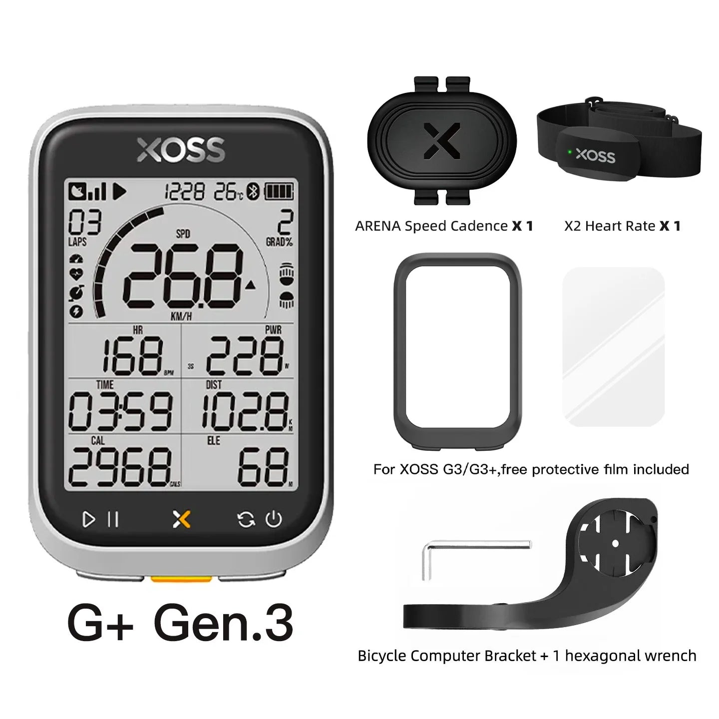 XOSS New G3 Gen3 GPS Cycling Computer Speedometer Bluetooth Tracker Waterproof Road Bicycle Cadence Speed Bicycle Odometer