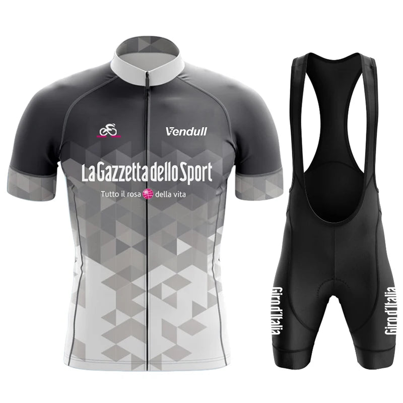 Tour De Italy Cycling Jersey Set for Men, Short Sleeve, Breathable, MTB Bike Clothing, Uniform Suit, Summer, 2024