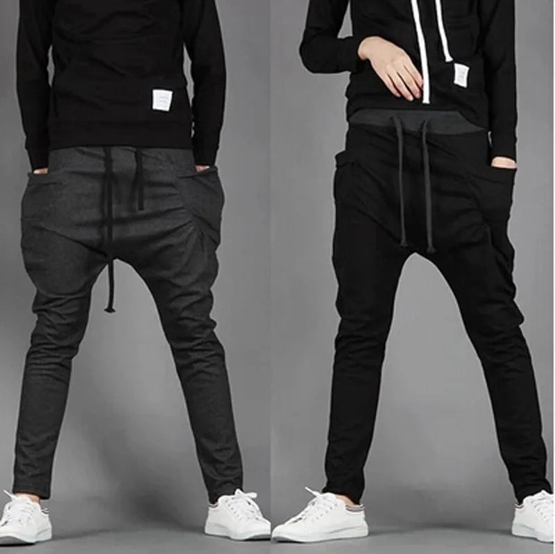 Men Joggers 2024 Big Pocket Hip Hop Trousers Men&
