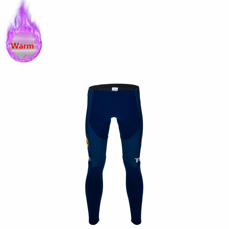 2026 Lidl Team Winter Thermal Fleece Cycling Jersey Set Sports Bike Suit Mountian Bicycle Clothing Ropa Ciclismo Invierno Hombre