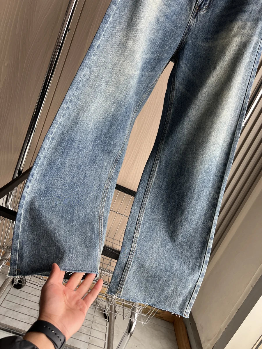ETJ Wide-leg high-waisted jeans women&