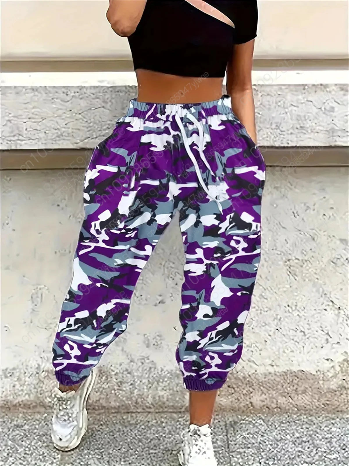 Women casual Camo Jogger Pants Comfortable Breathable Fabric Pants Outdoor Sports Pants Autumn New 3D Printed Pants