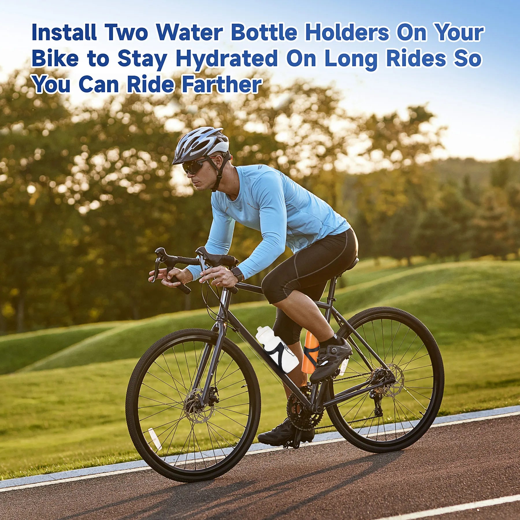 HUALONG Bike Water Bottle Holder Nylon Add Carbon Fiber Water Bottle Cage Road MTB Gravel Bikes Bicycle Water Bottl Drink Cup Ho