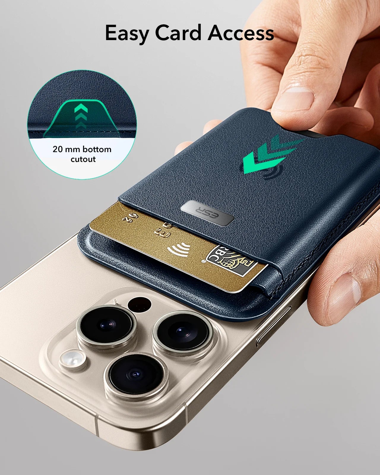 ESR for MagSafe Wallet with Find My Functionality 5 Cards Holder Strong Magnetic Wallet for iPhone 16/15/14/13/12 Series