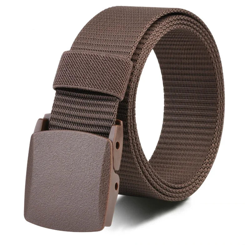 Plus Size 110 120 130 140 150 160 170cm Military Men Belt Women Nylon Canvas Army Outdoor Tactical Waist Belt Plastic Buckle