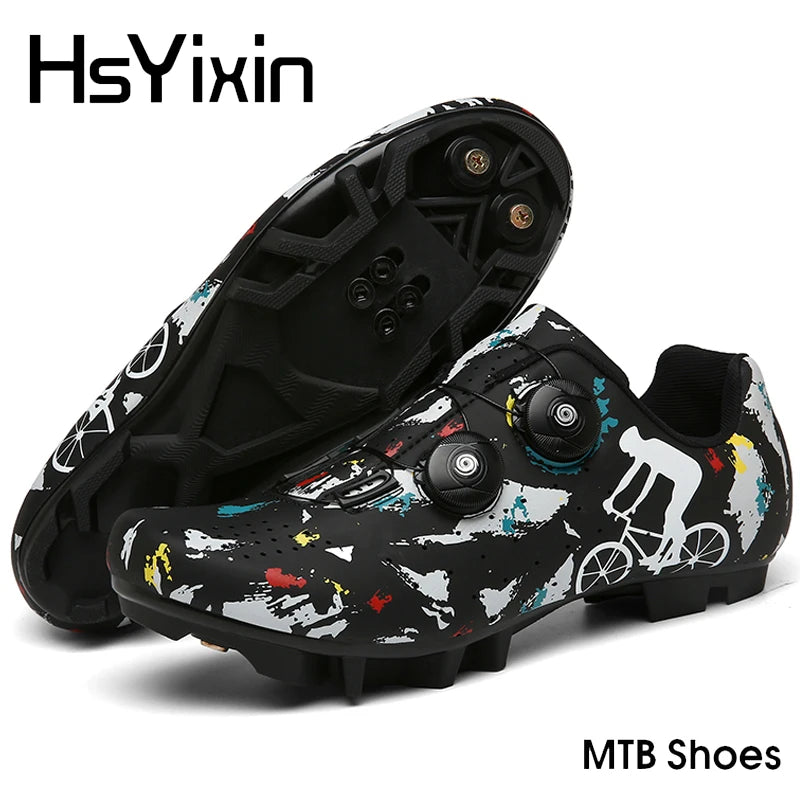 HsYixin MTB Self-locking Cycling Shoes Men Women&