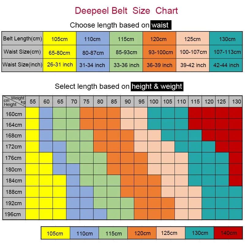 1Pc Deepeel 3.7*110-130cm Men&