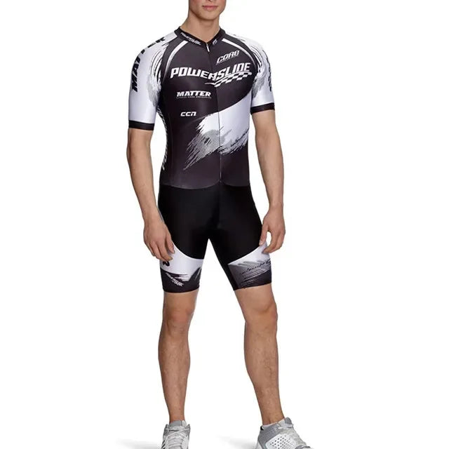 Powerslide Inline Racing Skin Suit 2023 Team Custom Racing Speed Inline Roller Skate Triathlon Sets Ciclismo Schaatsen Jumpsuit
