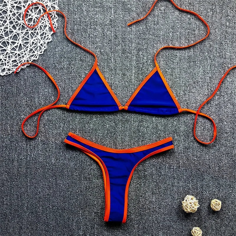 Swimsuit Women European and American Sexy Bikini, Backless, Fresh and Cute, Multi-color Two-piece Swimsuit for Women