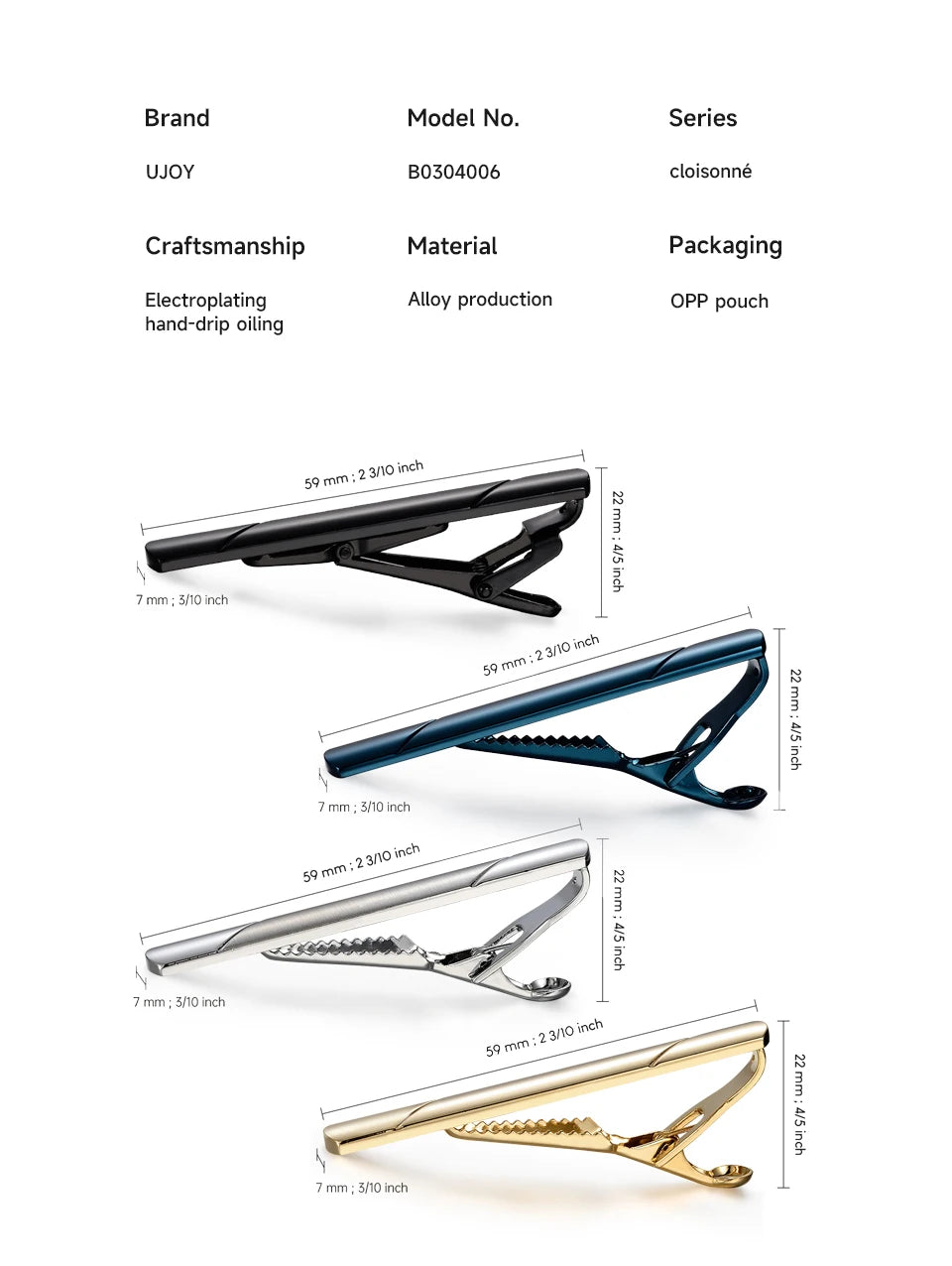 Minimalist Tie Clip For Men Tie Clip To Man Shirt Business Party Gift Box Jewelry Men&