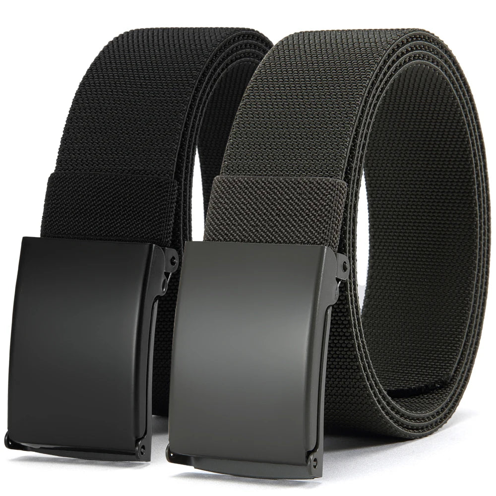 Men Female Belts Military Nylon Adjustable Belt Outdoor Travel Tactical Waist Belt with Plastic Buckle for Pants 125cm