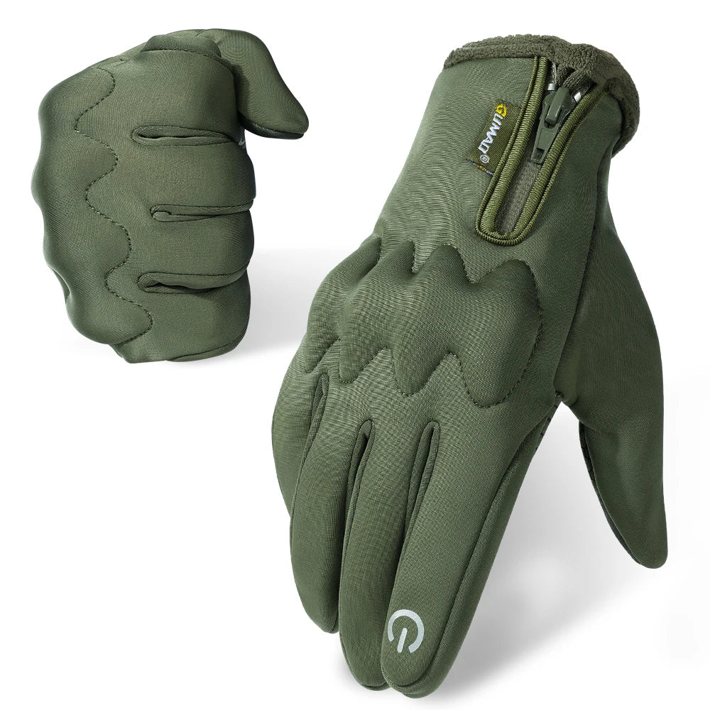 Winter Motorcycle Gloves Thermal Touch Screen Windproof Anti-skid Protective Gear for Sport Motorbike Cycling Riding Skiing Bike