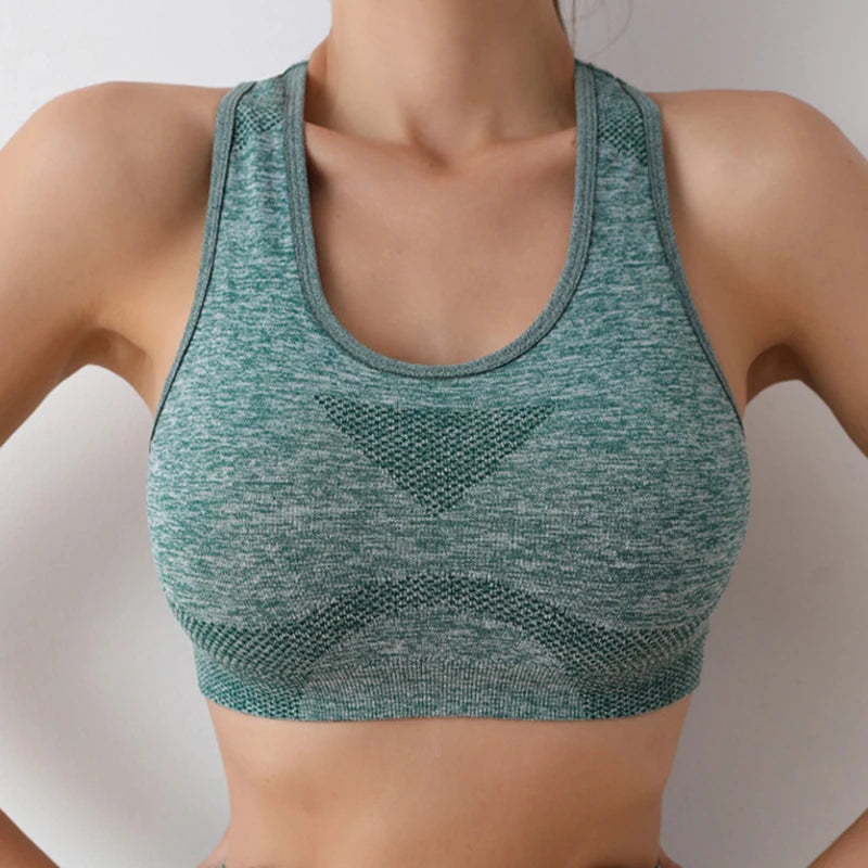 Sports Women Bras Yoga Top Vest High Shockproof Quick-drying Yoga Gym Running Fitness Underwear Ladies Seamless Sportswear