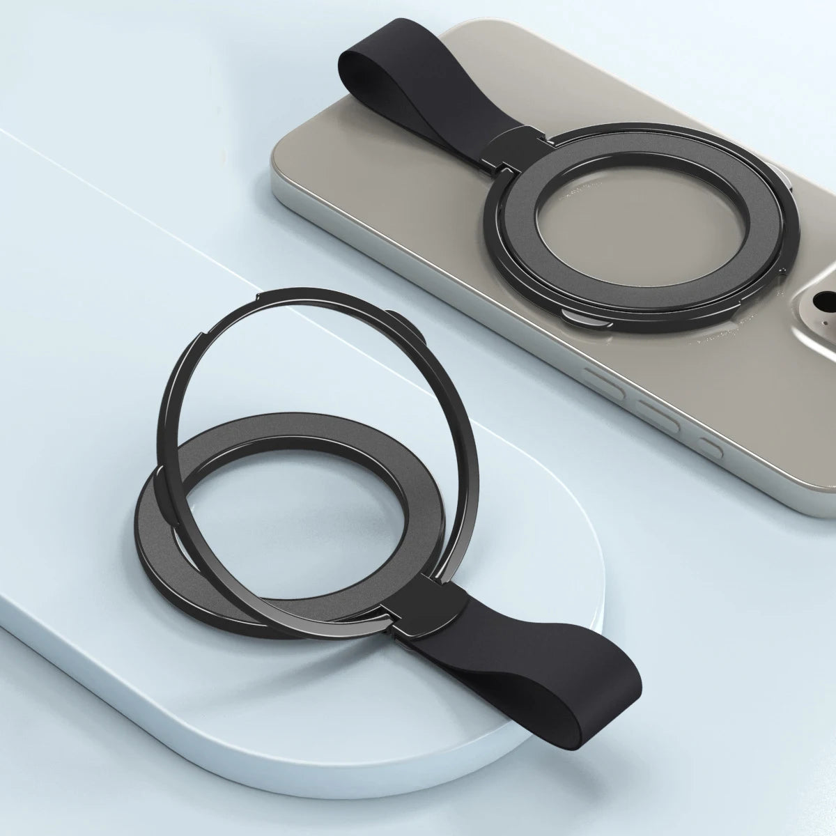 Strong Magnetic Mobile Phone Holder For Magsafe Accessories Magnet Stand With Strap Bracket Portable Bracket For iPhone 17 16 15