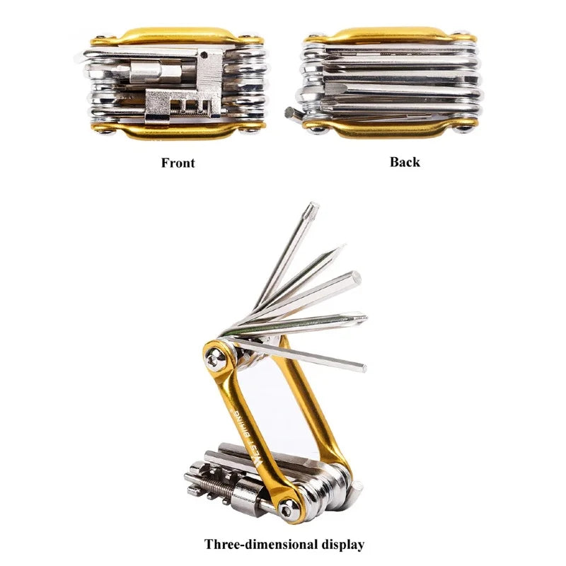 WEST BIKING 11 in 1 Bicycle Repair Tool Multifunction Bicycle Repair Set MTB Road Bike Repair Tools Kit Wrench Screwdriver