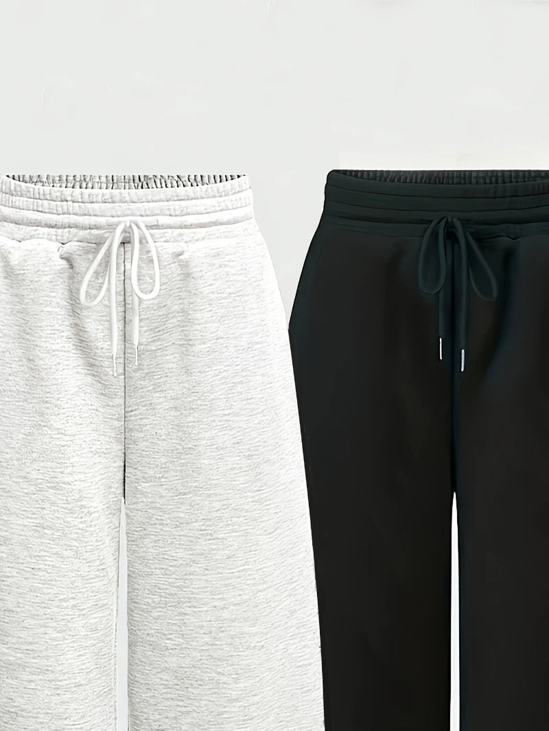 Casual Pants for Women: Simple Front-Tie Loose Fit Wide-Leg Trousers, Perfect for Spring, Summer, and Fall Everyday Comfortable