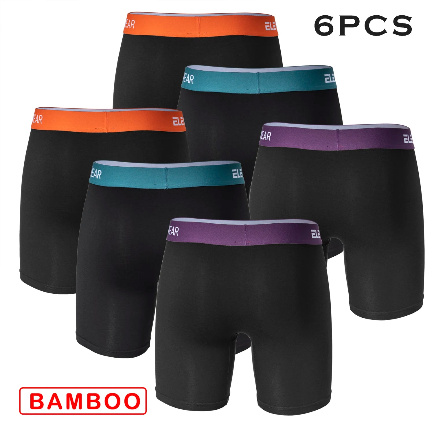 6 pcs Bamboo Men Underwear With Opening Breathable Mens Boxershorts Men&