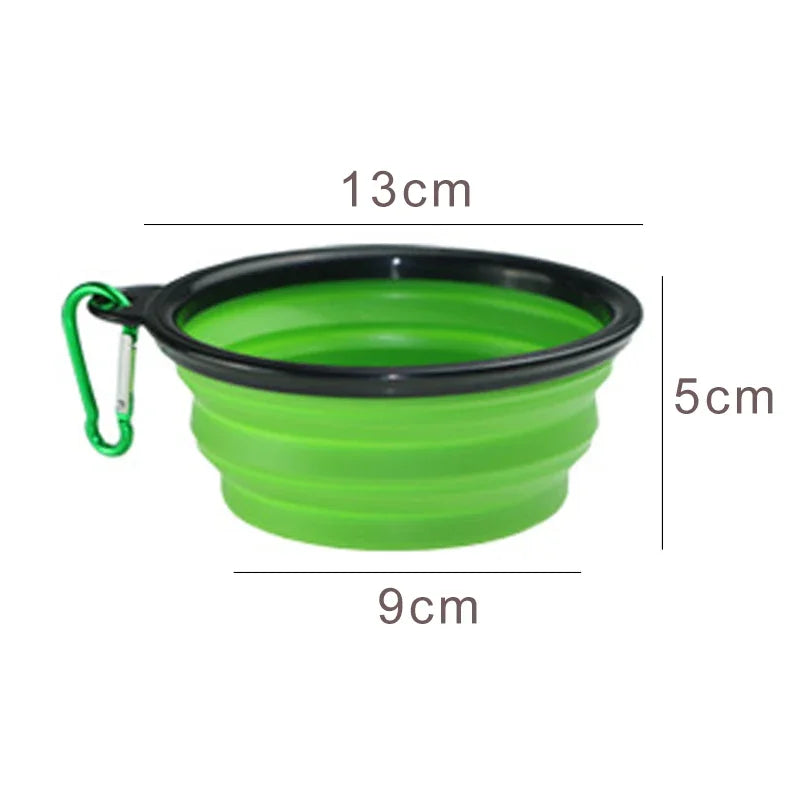 350ml Collapsible Dog Pet Folding Silicone Bowl Outdoor Travel Portable Puppy Food Container Feeder Dish Bowl Pet supplies
