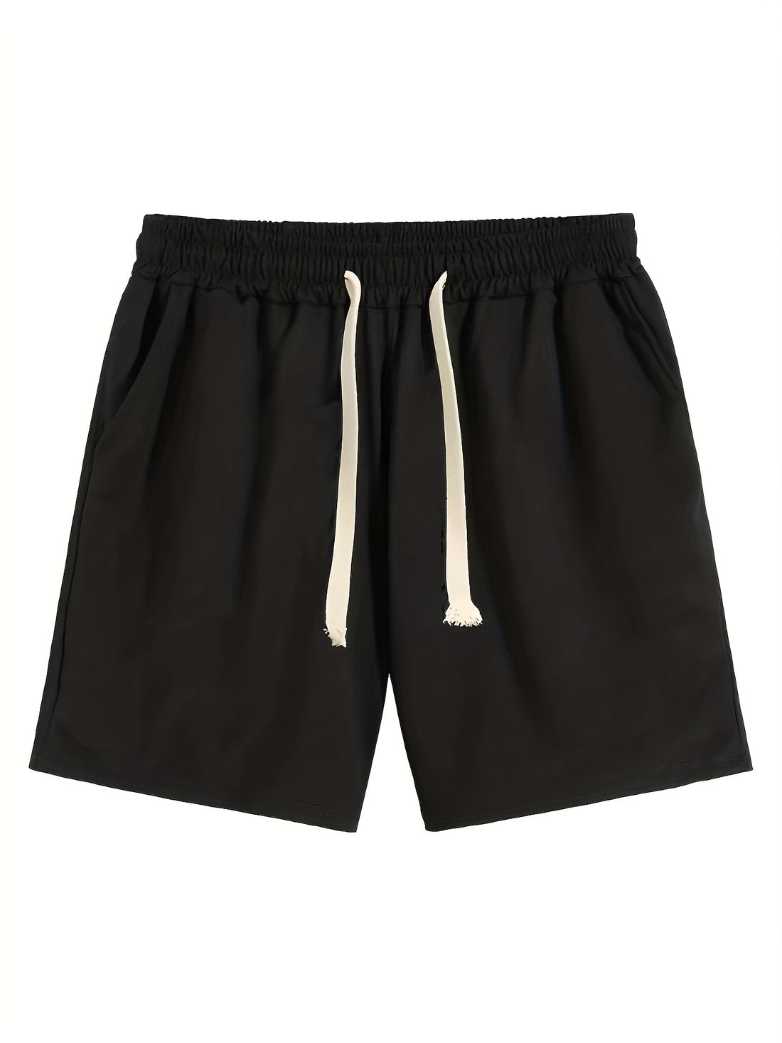 4 Pcs Comfy Solid Color Mens Shorts - Soft Stretchy Polyester Fabric, Drawstring Waist, Loose Fit, Breathable, Lightweight, Ideal for Summer Leisure, Outdoor Activities, and Daily Loungewear - Perfect Gift for Him