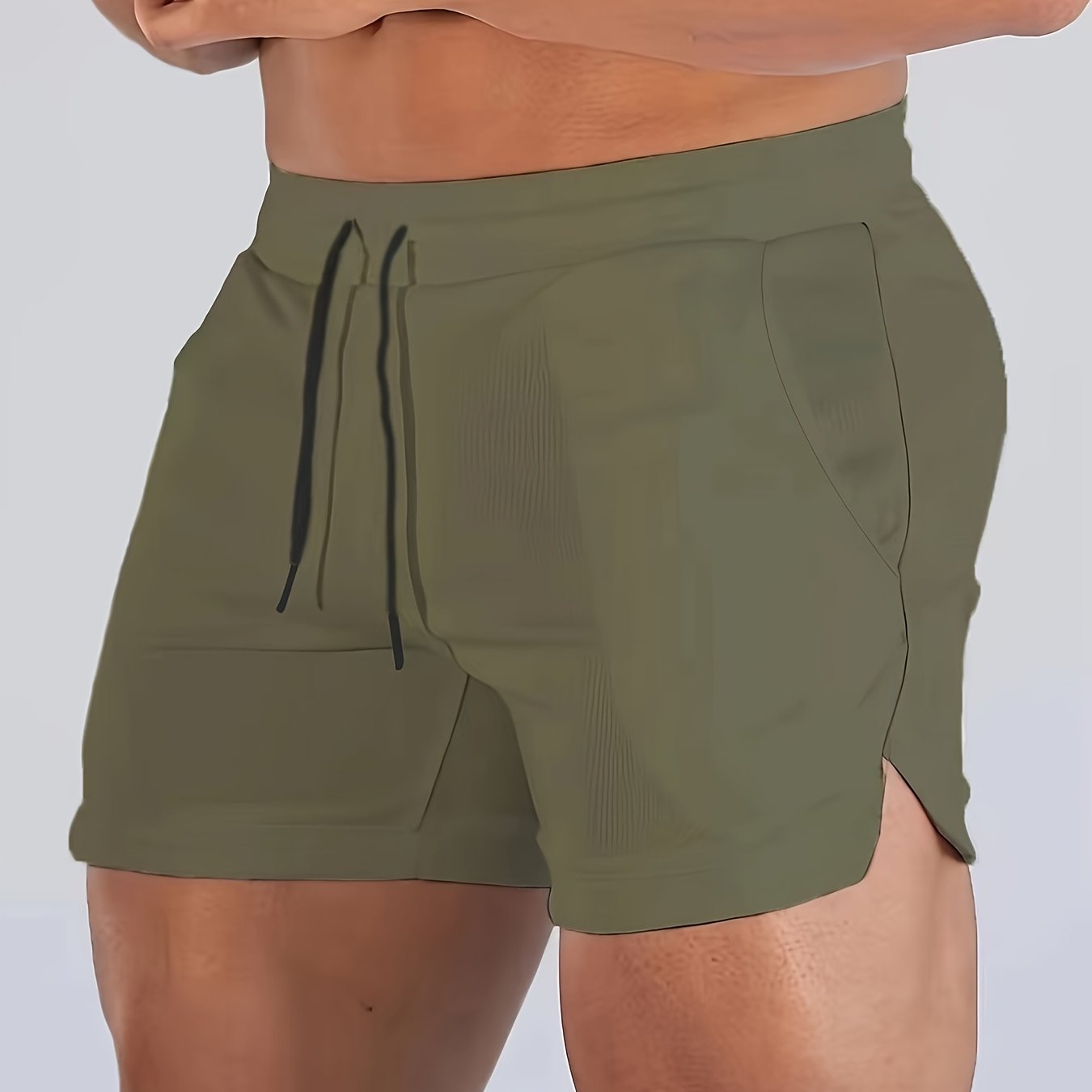 Mens Summer Shorts - Ultra-Quick Drying, Super Comfortable with Elastic Stretch - Adjustable Drawstring Waist for Gym, Workout &amp; Casual Days - Perfect for Hot Weather Training