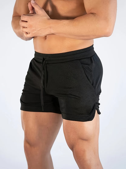 Mens Summer Shorts - Ultra-Quick Drying, Super Comfortable with Elastic Stretch - Adjustable Drawstring Waist for Gym, Workout &amp; Casual Days - Perfect for Hot Weather Training