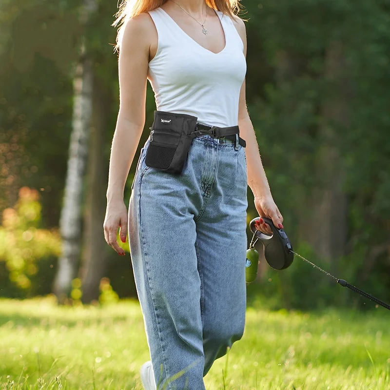 Durable Outdoor Portable Dog Snack Training Bag Large Capacity Wear-Resistant Waist Bag for Puppy Pet Supplies