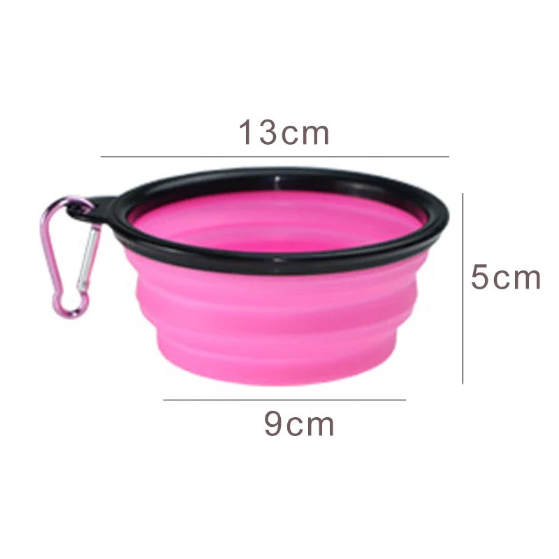 350ml Collapsible Dog Pet Folding Silicone Bowl Outdoor Travel Portable Puppy Food Container Feeder Dish Bowl Pet supplies