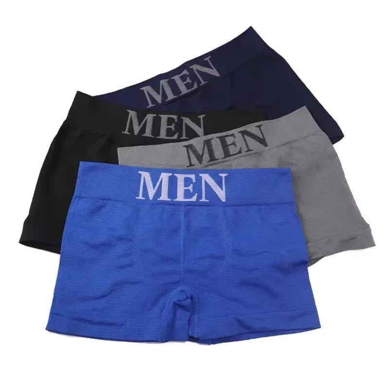 5 Pcs Men’s Boxer Briefs High Elastic Breathable Underwear Soft Cotton