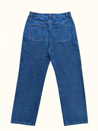 Mens Fashion-Forward Loose Fit Wide Leg Jeans - Comfortable &amp; Chic Denim Pants for Street Style
