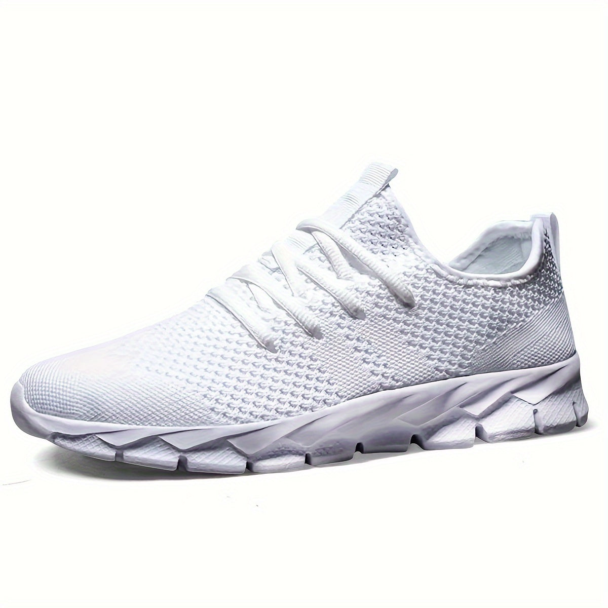 Mens Ultra-Lightweight Breathable Fabric Sneakers - Comfortable Lace-up Shoes with EVA Sole for Sports, Casual Wear - Ideal for Fall, Spring, Summer, Winter