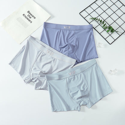 Mid-waist ice silk seamless high-elasticity men&