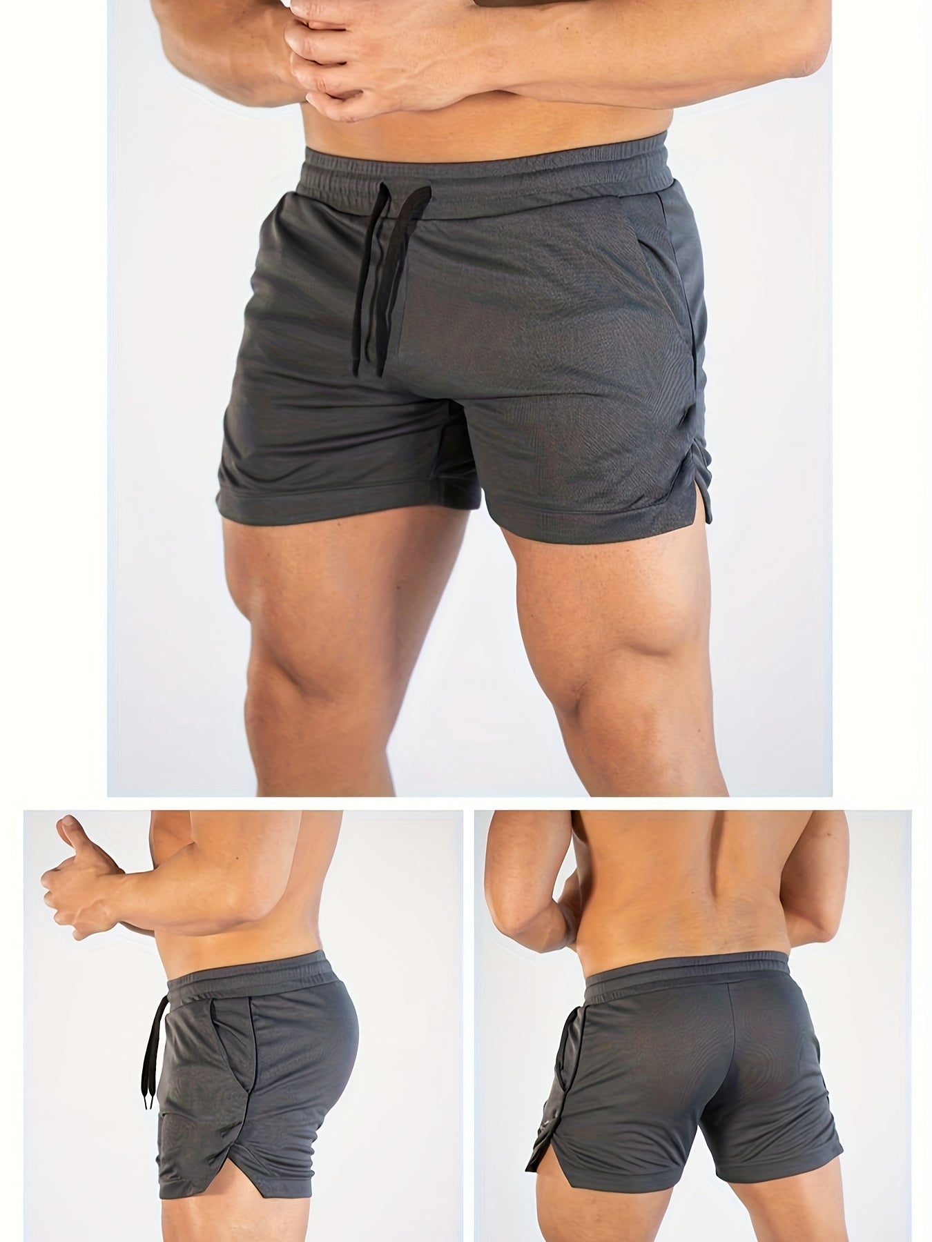 Mens Summer Shorts - Ultra-Quick Drying, Super Comfortable with Elastic Stretch - Adjustable Drawstring Waist for Gym, Workout &amp; Casual Days - Perfect for Hot Weather Training