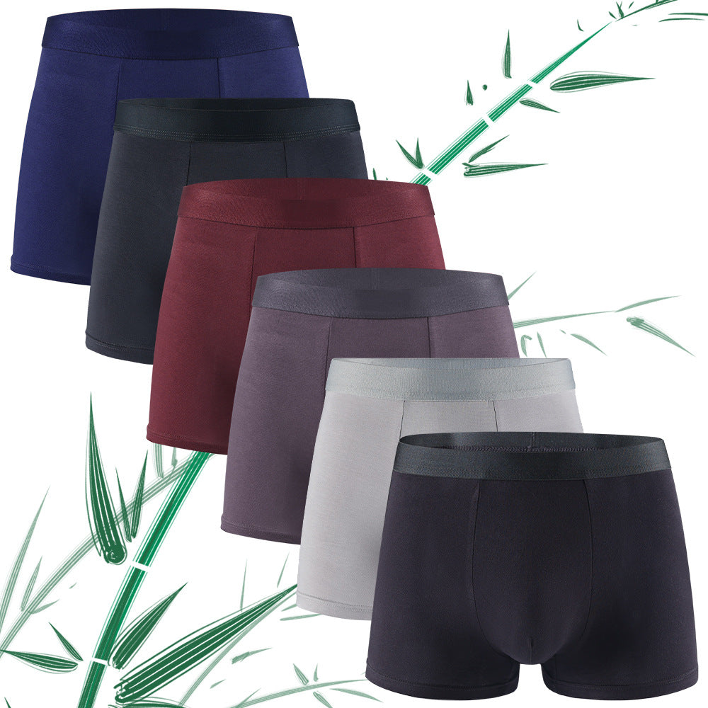 Solid color simple bamboo fiber men&