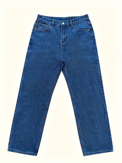 Mens Fashion-Forward Loose Fit Wide Leg Jeans - Comfortable &amp; Chic Denim Pants for Street Style