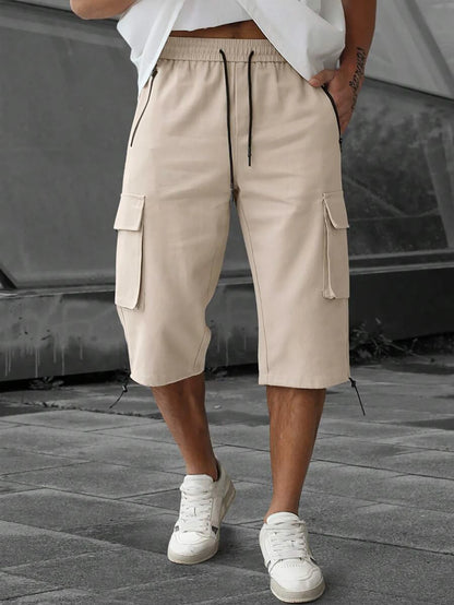 New summer trendy workwear shorts, street hip-hop style, simple yet stylish and fashionable.