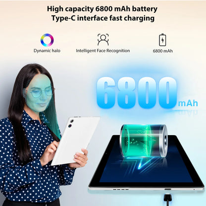 11 Inch Android 14 Tablet Octa-Core 14GB+64GB 1TB Expand 6800mAh Battery With Protective Case Stylus Keyboard Mouse Headphones